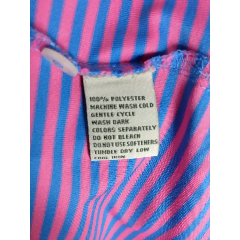 Donald Ross Polo Golf Shirt Mens Size Large Pink/Blue‎